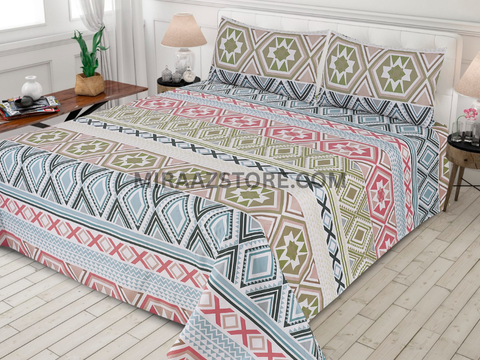 3PC Cotton Bedsheet MS111