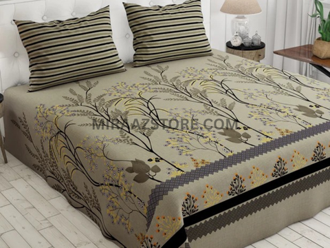 3PC Cotton Bedsheet MS124