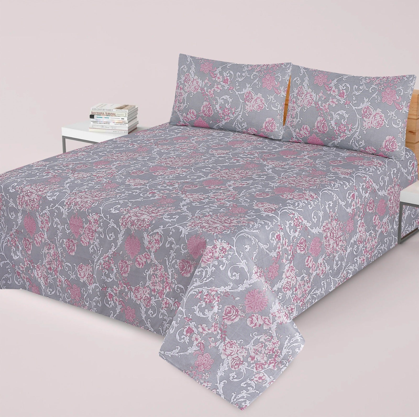 3PC Cotton Bedsheet BD-48