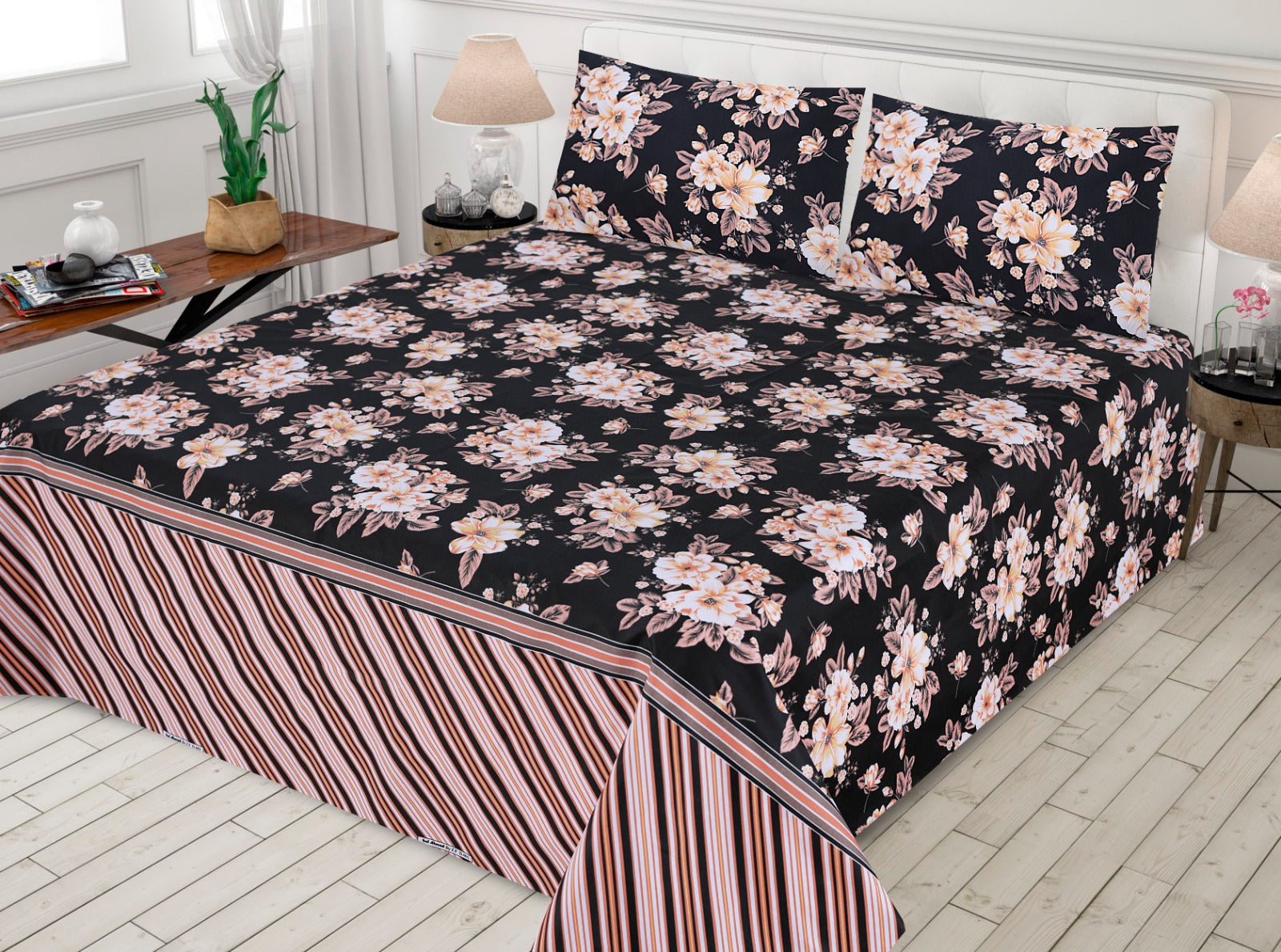 3PC Cotton Bedsheet MS73