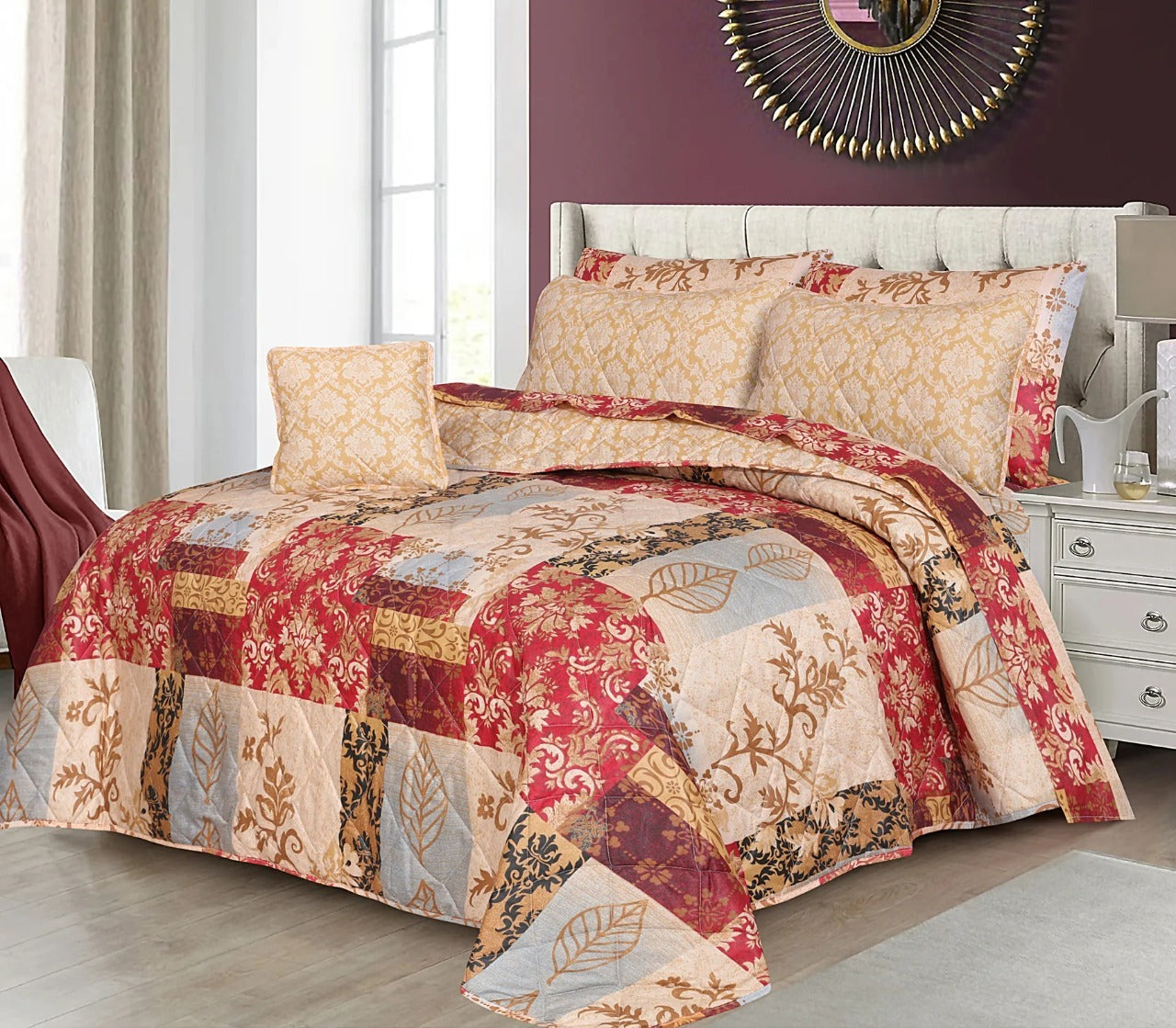 7 Pcs Comforter Set King Size Design KCC 4