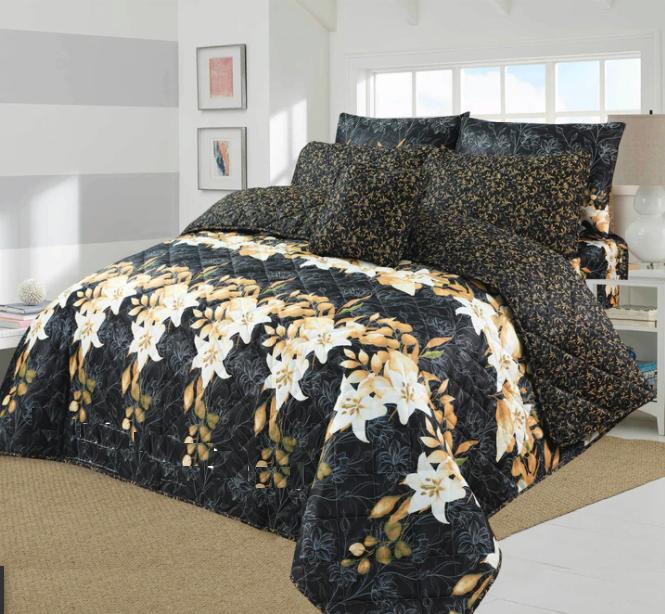 7 Pcs Comforter Set King Size Design KCC 6