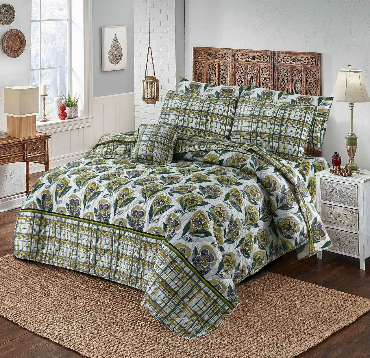 7 Pcs Comforter Set King Size Design KCC 26