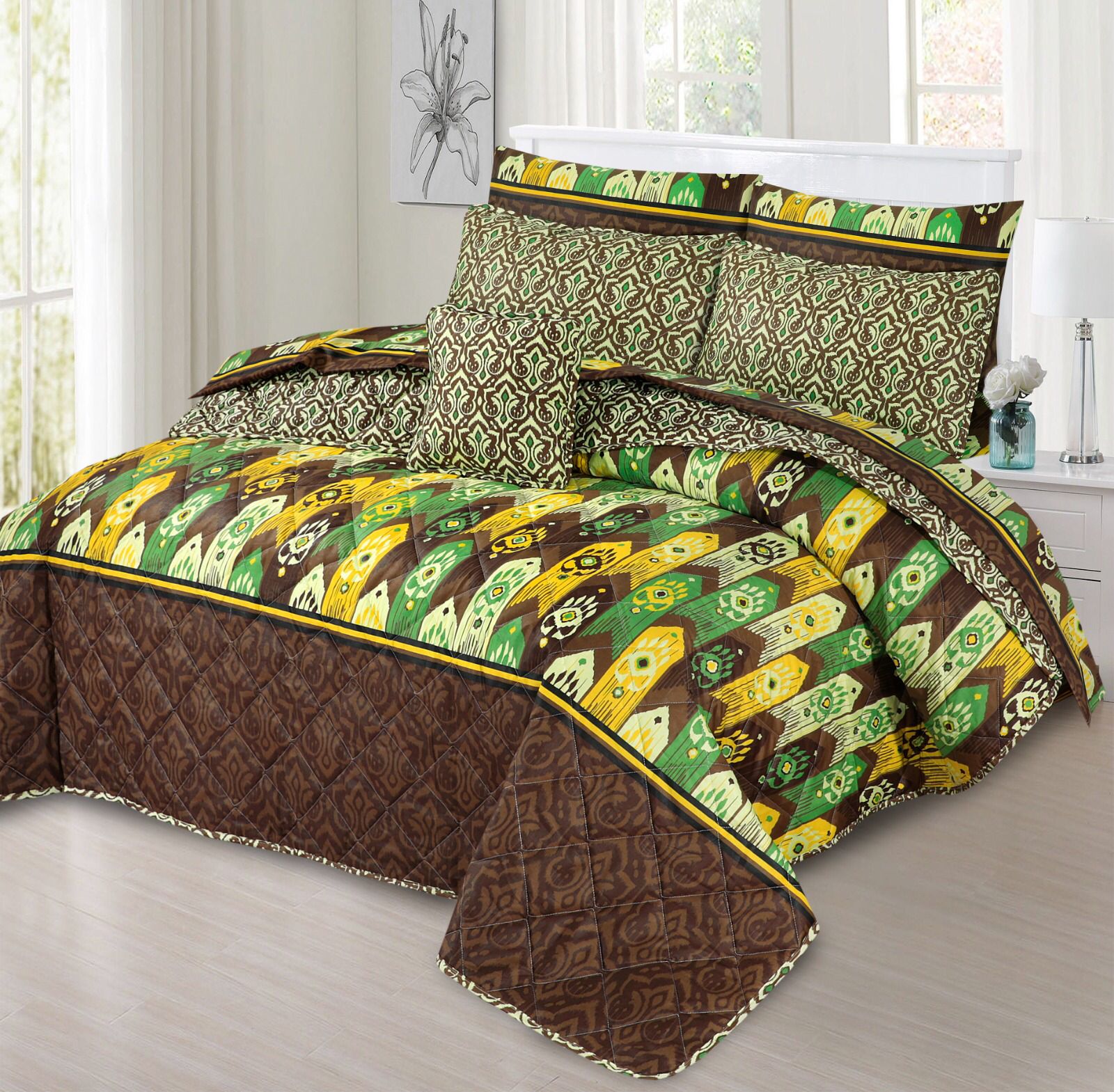 7 Pcs Comforter Set King Size Design KCC 28