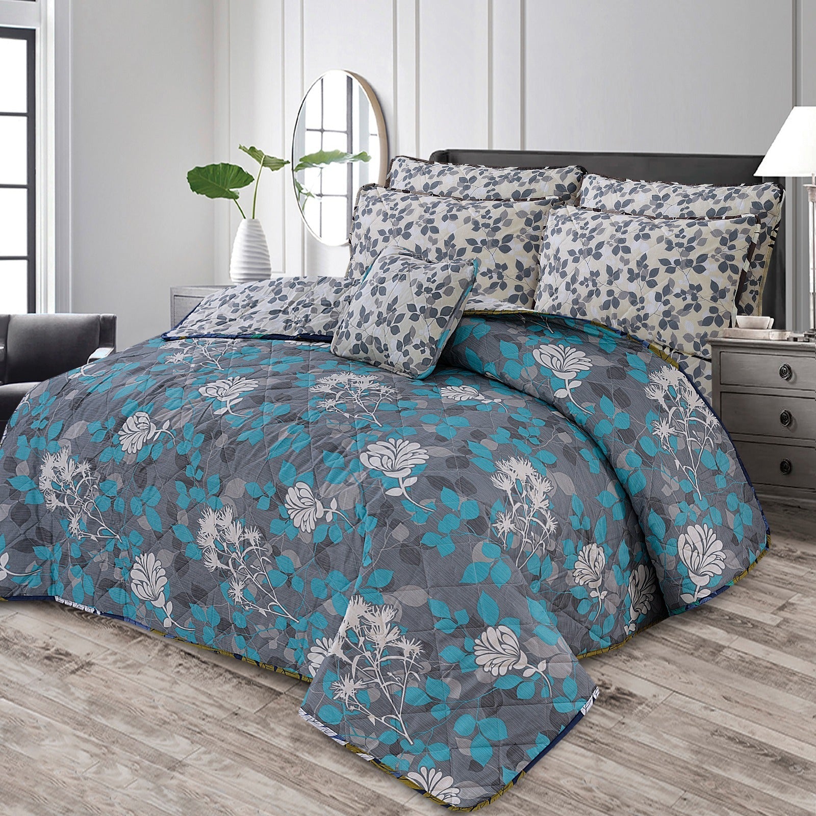 7 Pcs Comforter Set King Size Design KCC 35