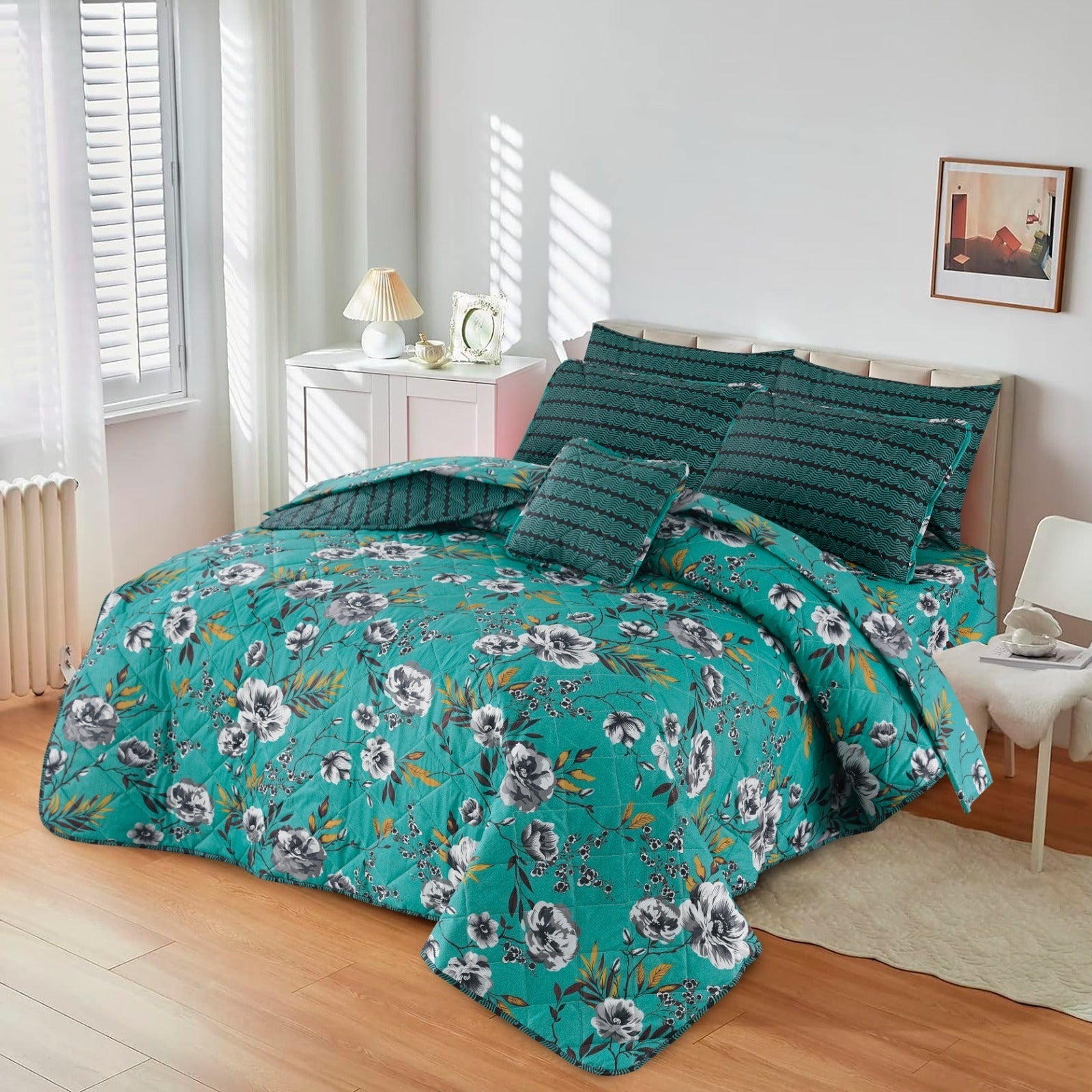 7 Pcs Comforter Set King Size Design KCC 41