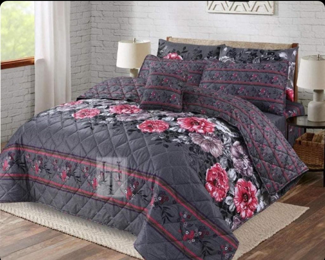 7 Pcs Comforter Set King Size Design KCC 47
