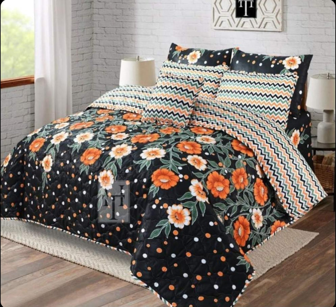 7 Pcs Comforter Set King Size Design KCC 48