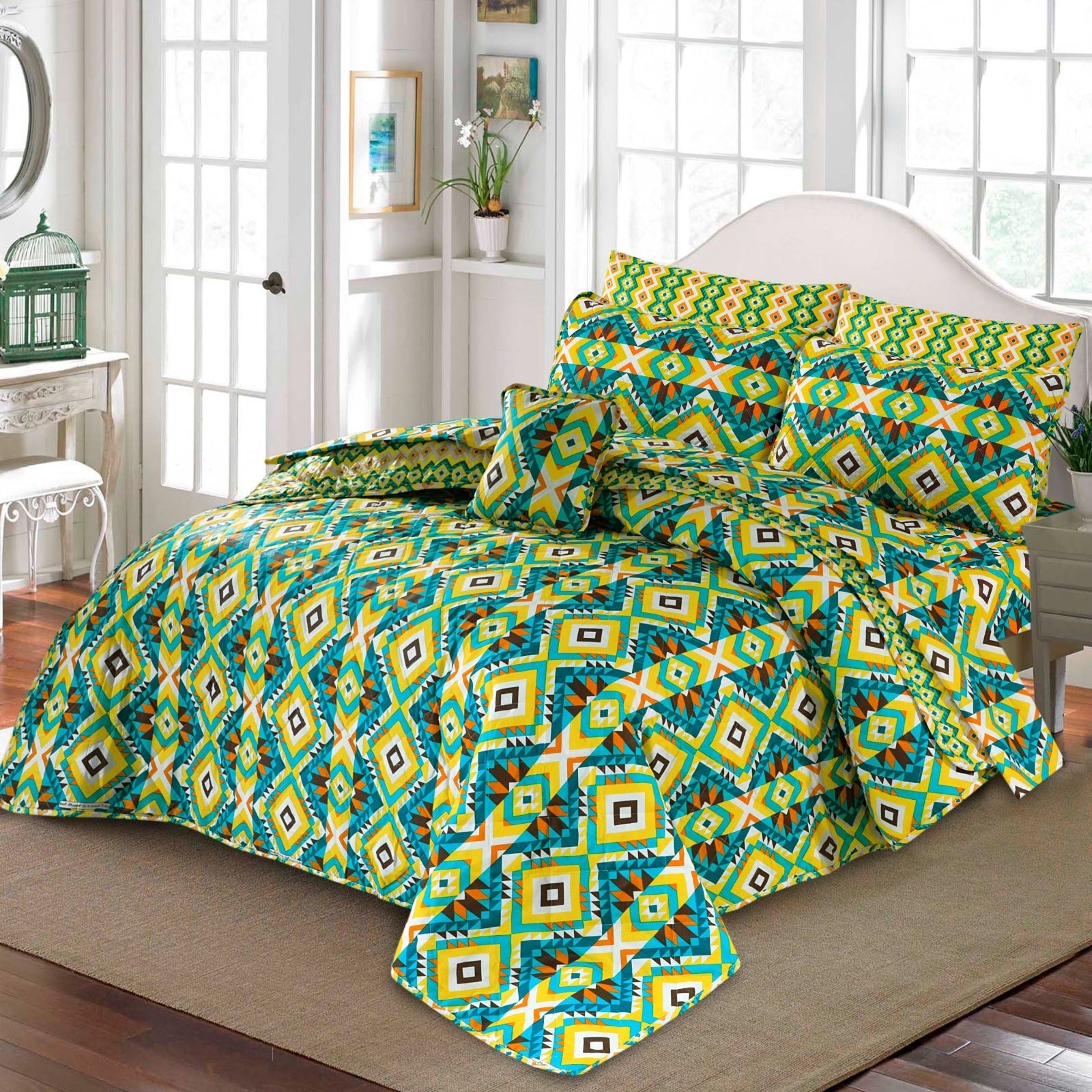 7 Pcs Comforter Set King Size Design KCC 50