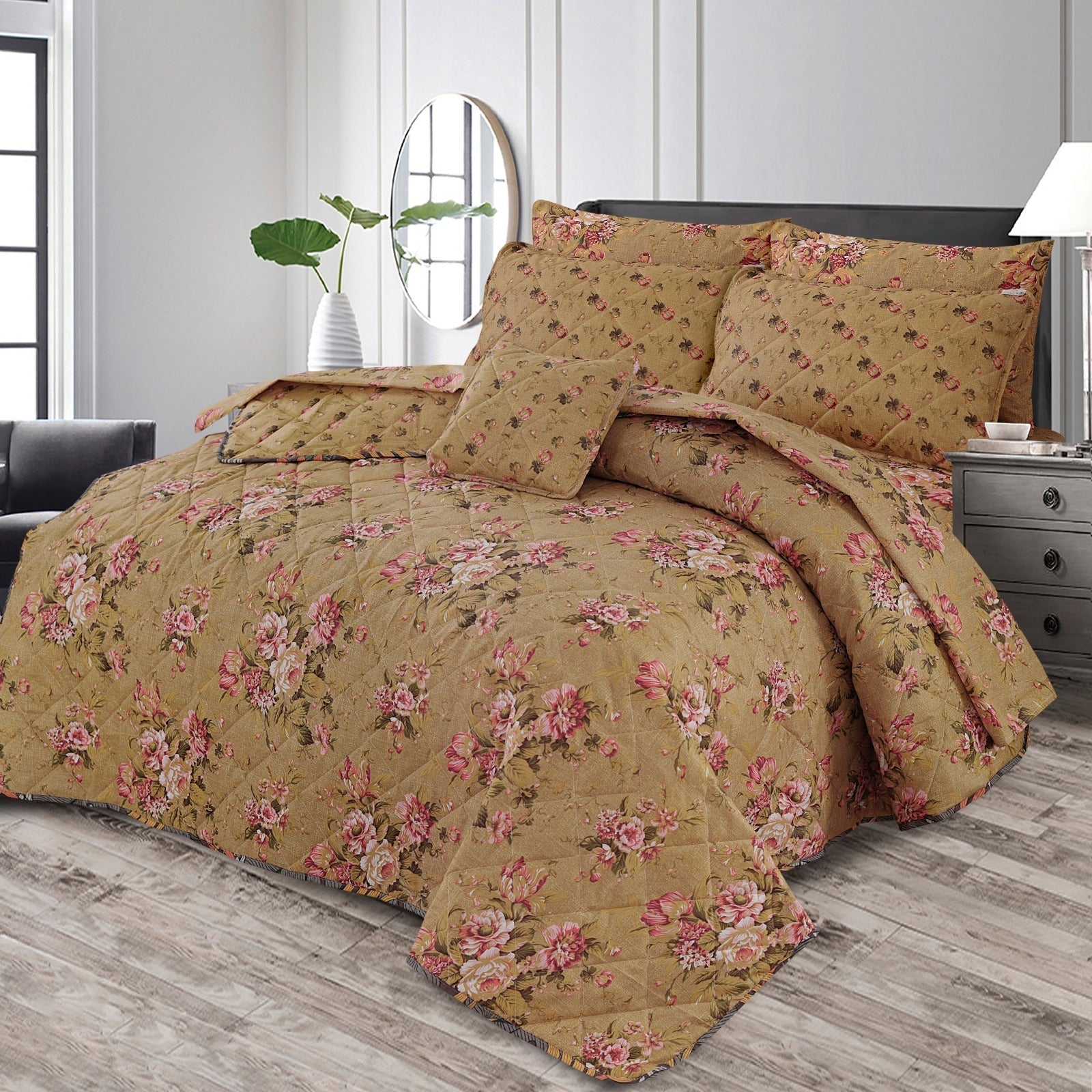 7 Pcs Comforter Set King Size Design KCC 51