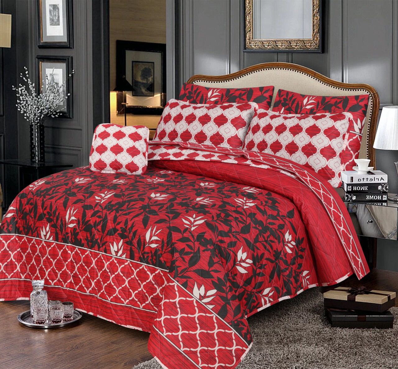 7 Pcs Comforter Set King Size Design KCC 60