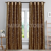 TURKISH FANCY VELVET CURTAINS - BROWN (Pack OF 2 curtains)
