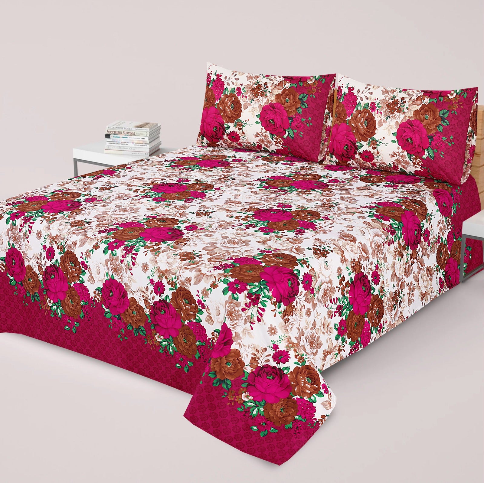 Premium Cotton Super King Bedsheet - Special Addition- MS08