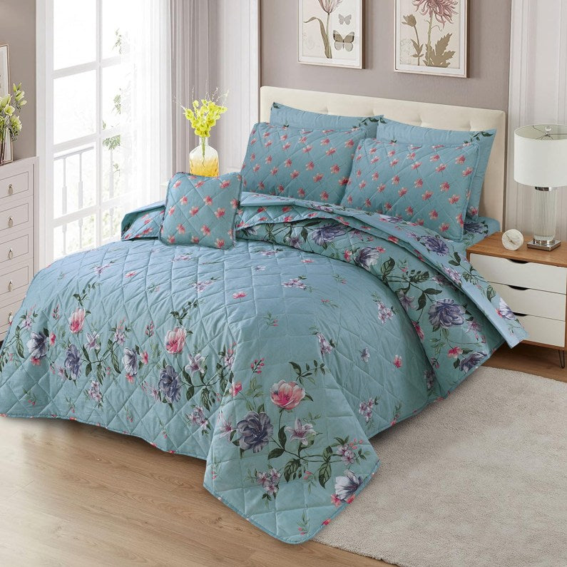 7 Pcs Comforter Set King Size Design KCC 124