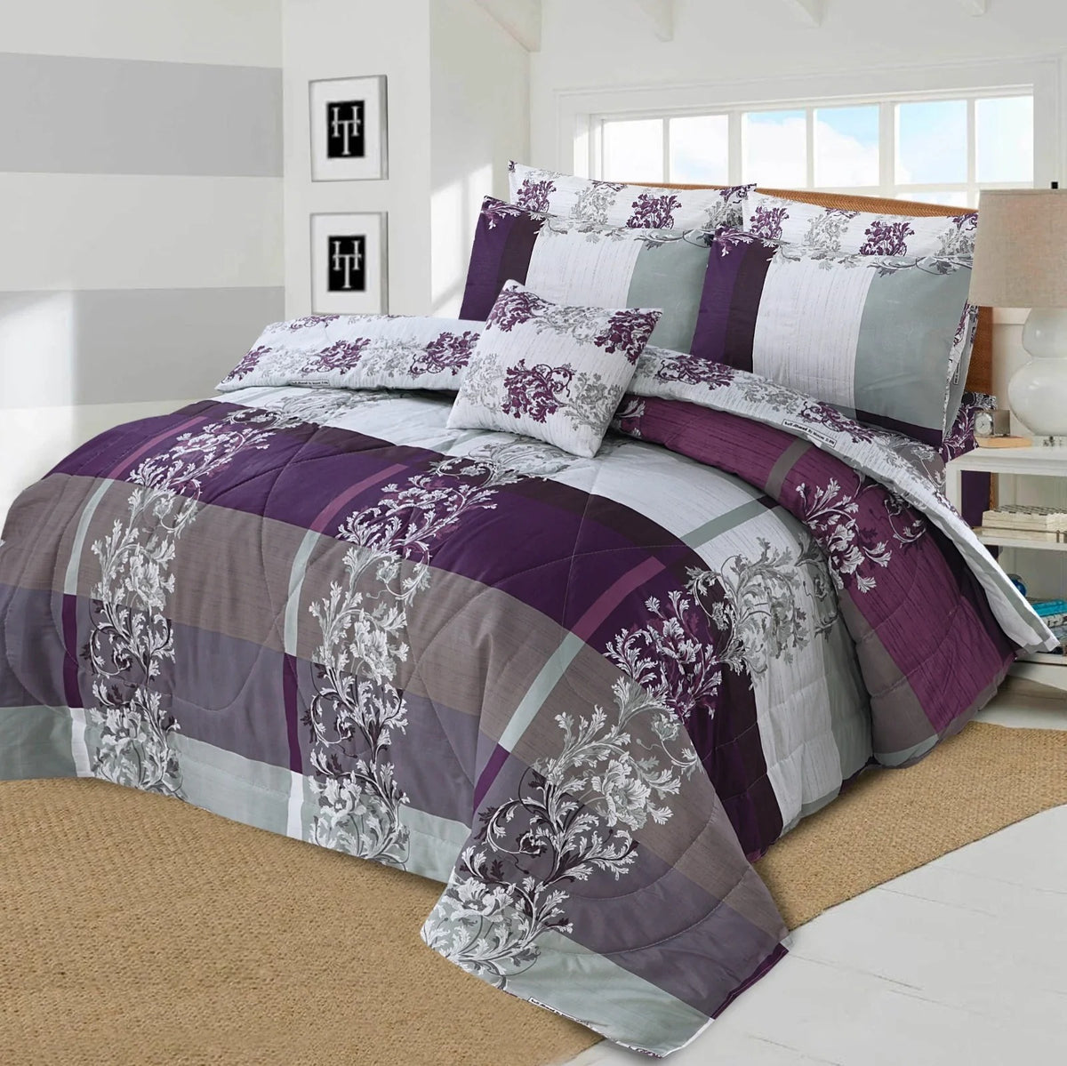 7 Pcs Comforter Set King Size Design KCC 0008