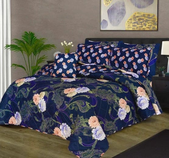 7 Pcs Comforter Set King Size Design KCC 0004