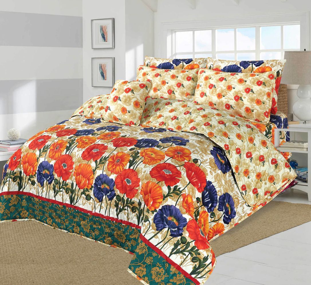 7 Pcs Comforter Set King Size Design KCC 0007