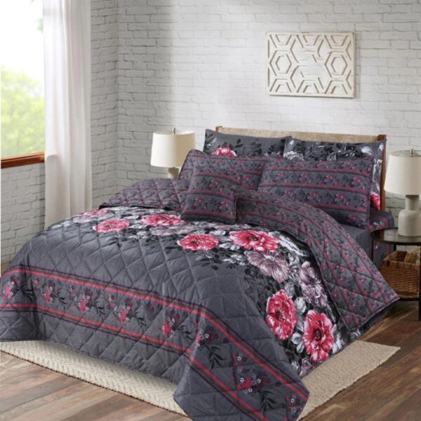 7 Pcs Comforter Set King Size Design KCC 0003