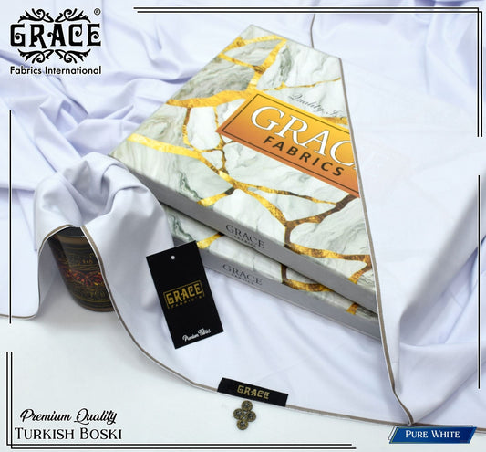 BOSKI By GRACE FABRICS- WHITE