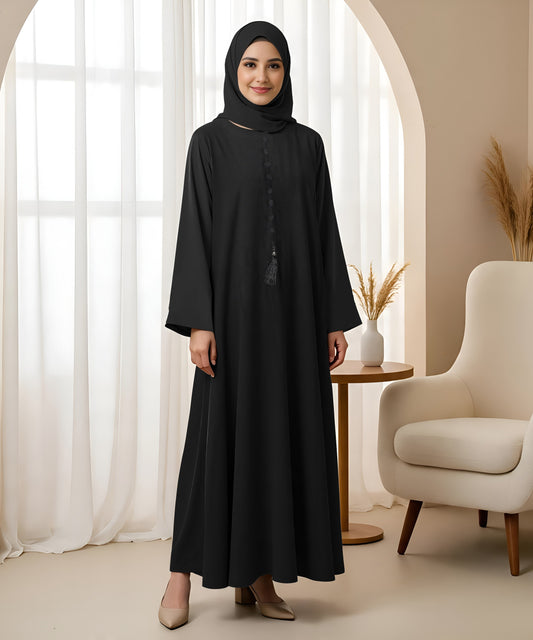 Classic Black Abaya (taseel)