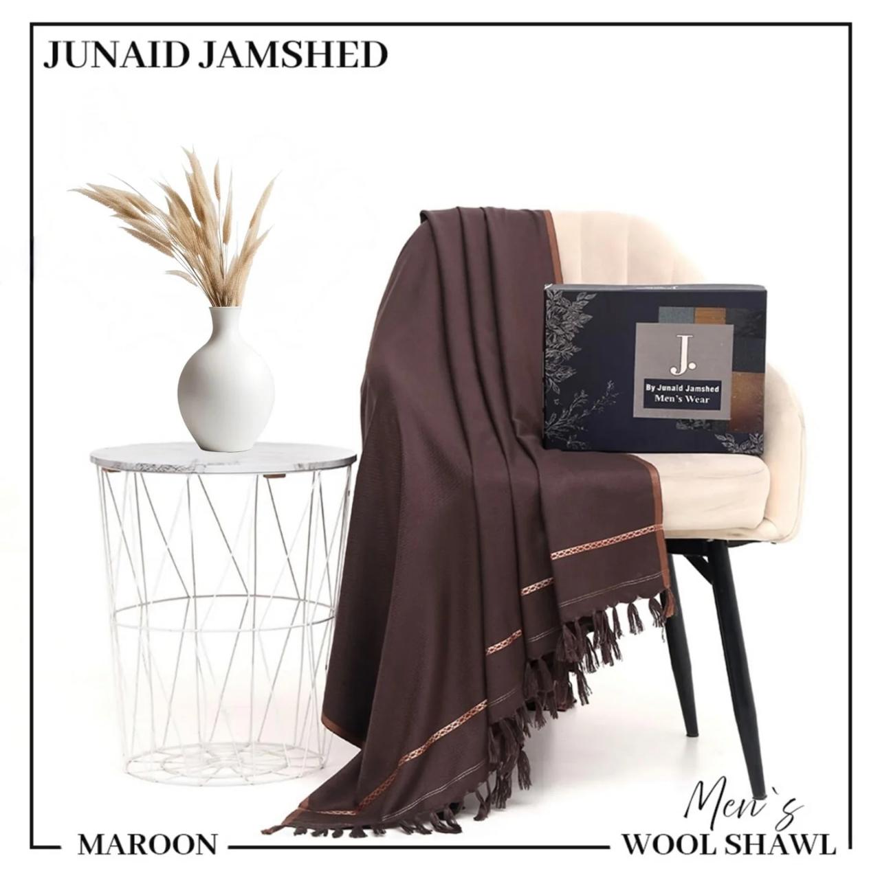 J. Premium Winter Shawl For Men - MS10-Mehroon