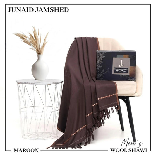 J. Premium Winter Shawl For Men - MS10-Mehroon