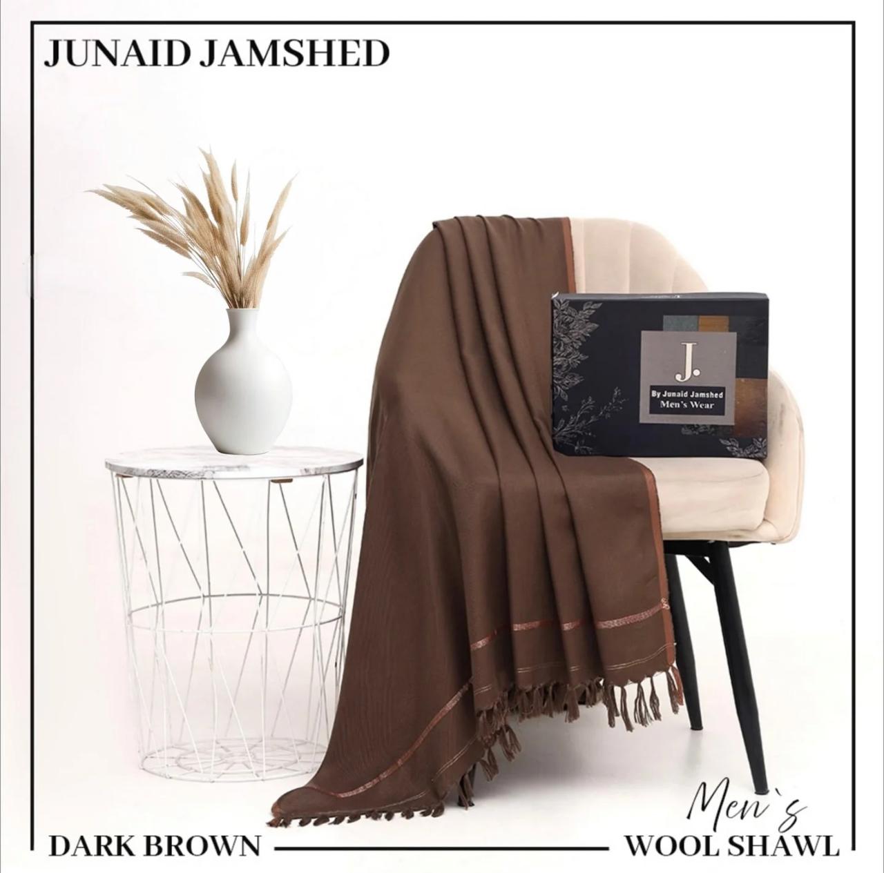 J. Premium Winter Shawl For Men - MS07-Dark Brown