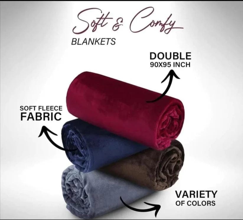 Super Soft 240 GSM Micro Fleece AC Blanket - Bright Navy